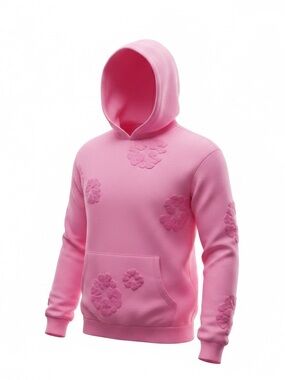 Denim Tears Pink Cotton Wreath Hoodie XL New With Tags